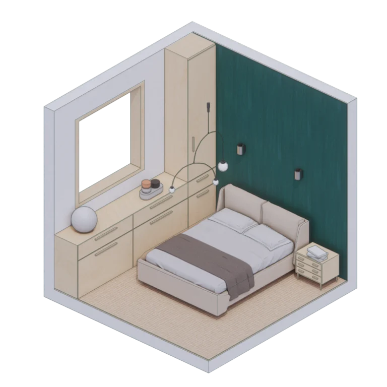 Chambre d'hôtel rafraîchie par Loova